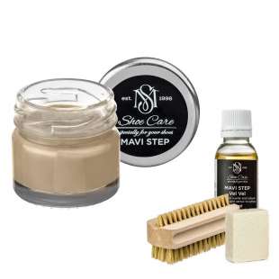 Набор для ухода за обувью из замши и нубука темно-бежевый  MAVI STEP Aurora Kit фото 106393