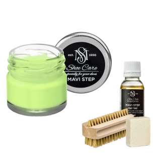 Набор для ухода за обувью из замши и нубука бледно-салатовый MAVI STEP Aurora Kit фото 106404