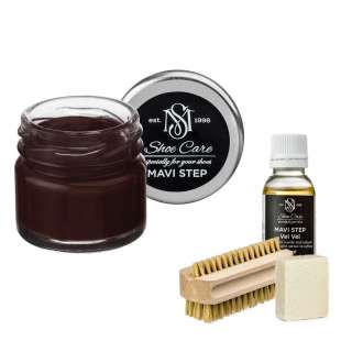 Набор для ухода за обувью из замши и нубука баклажан MAVI STEP Aurora Kit фото 106379