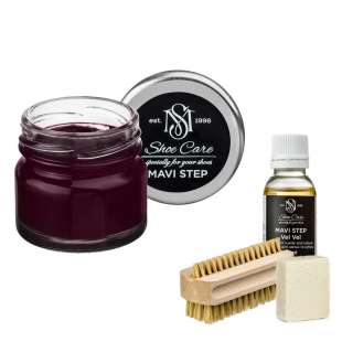 Набор для ухода за обувью из замши и нубука  средне-бордовый   MAVI STEP Aurora Kit фото 106368