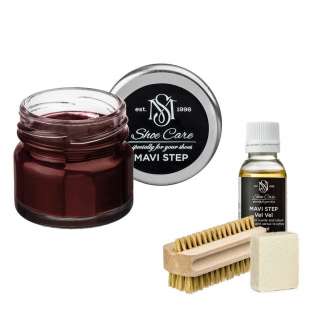 Набор для ухода за обувью из замши и нубука средне-коричневый MAVI STEP Aurora Kit фото 102716