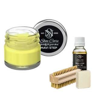 Набор для ухода за обувью из замши и нубука зеленое яблоко MAVI STEP Aurora Kit фото 106356